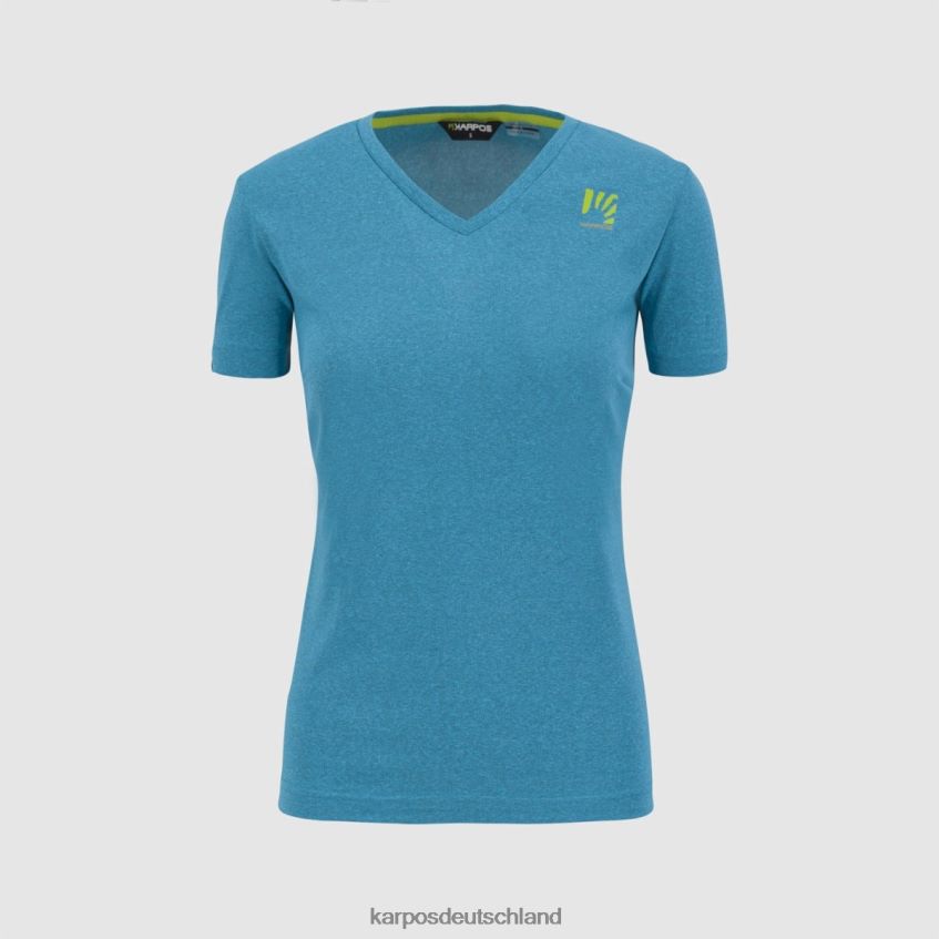 T-Shirt| de Karpos Frauen Alta Via Polartec W-Trikot blaues Atoll ZV820Z1297