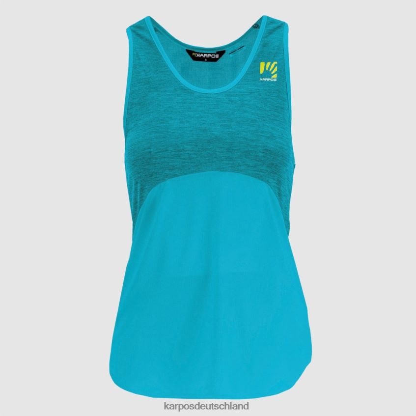 T-Shirt| de Karpos Frauen Alta über Polartec mit Tank blaues Atoll ZV820Z1301