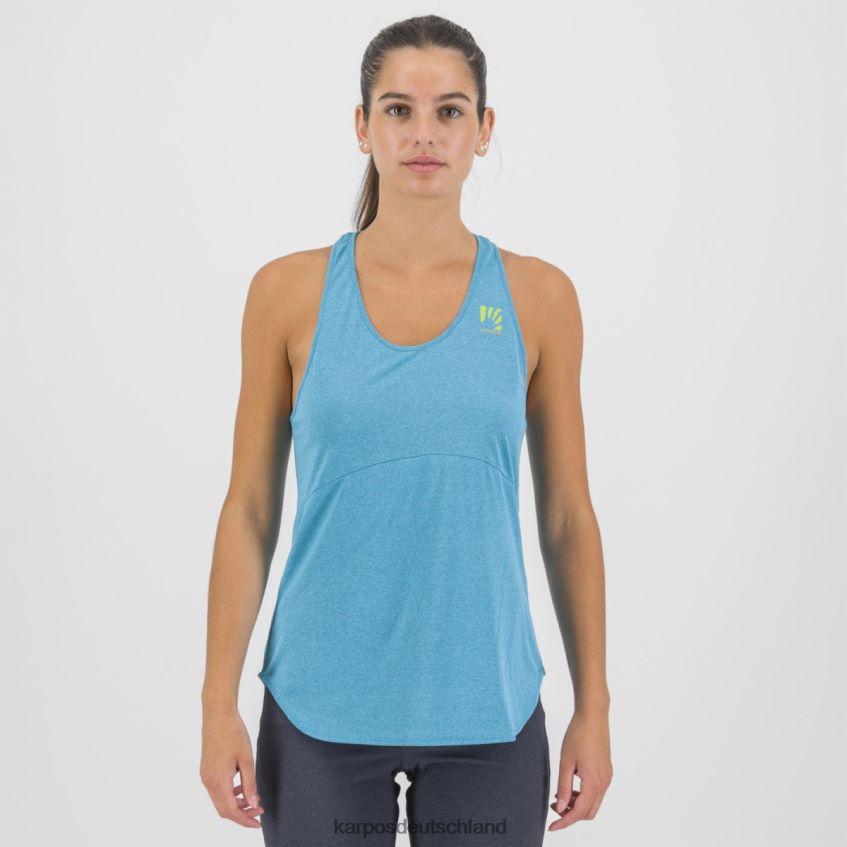 T-Shirt| de Karpos Frauen Alta über Polartec mit Tank blaues Atoll ZV820Z1301
