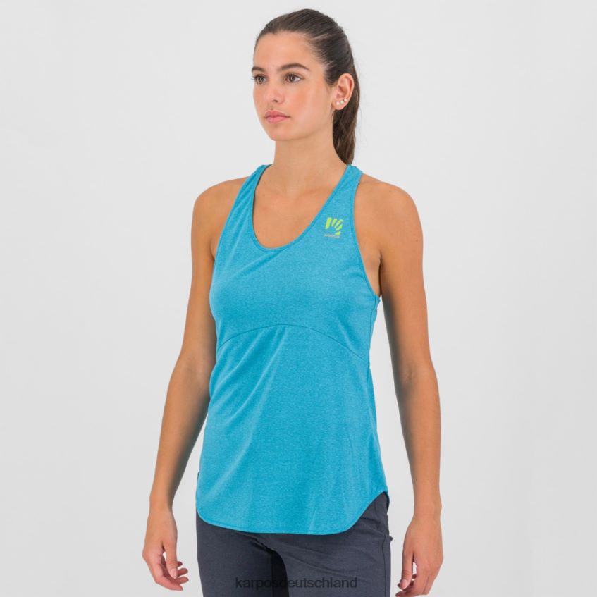 T-Shirt| de Karpos Frauen Alta über Polartec mit Tank blaues Atoll ZV820Z1301