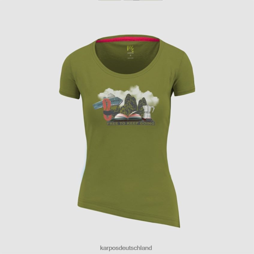 T-Shirt| de Karpos Frauen Anemone Evo W T-Shirt Guacamole ZV820Z1362