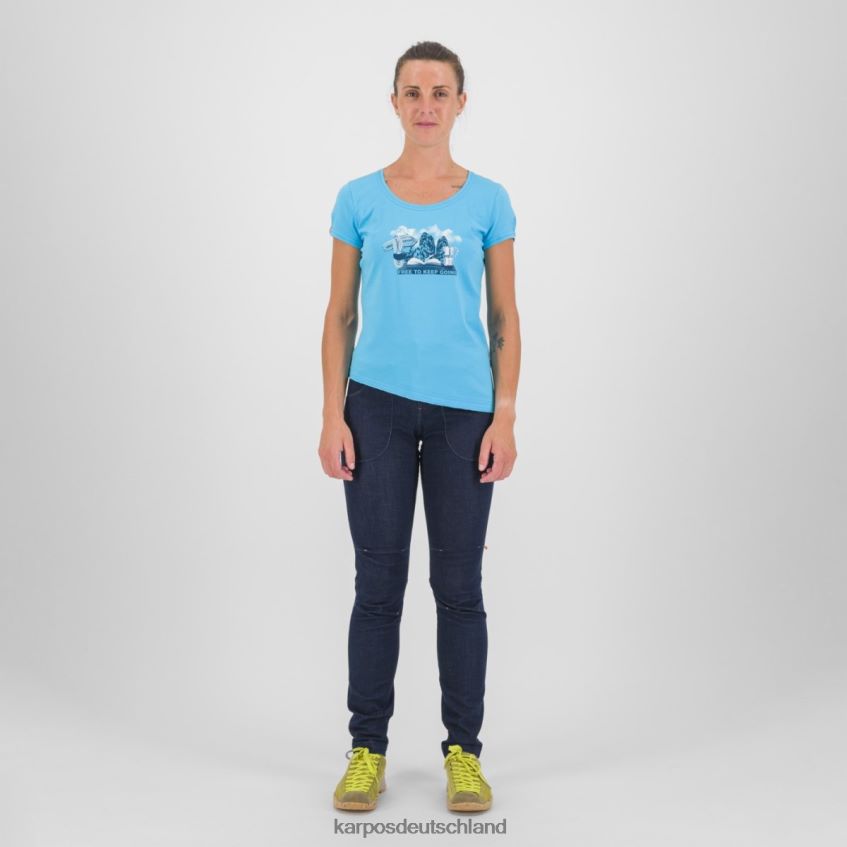 T-Shirt| de Karpos Frauen Anemone Evo W T-Shirt blaues Atoll ZV820Z1361