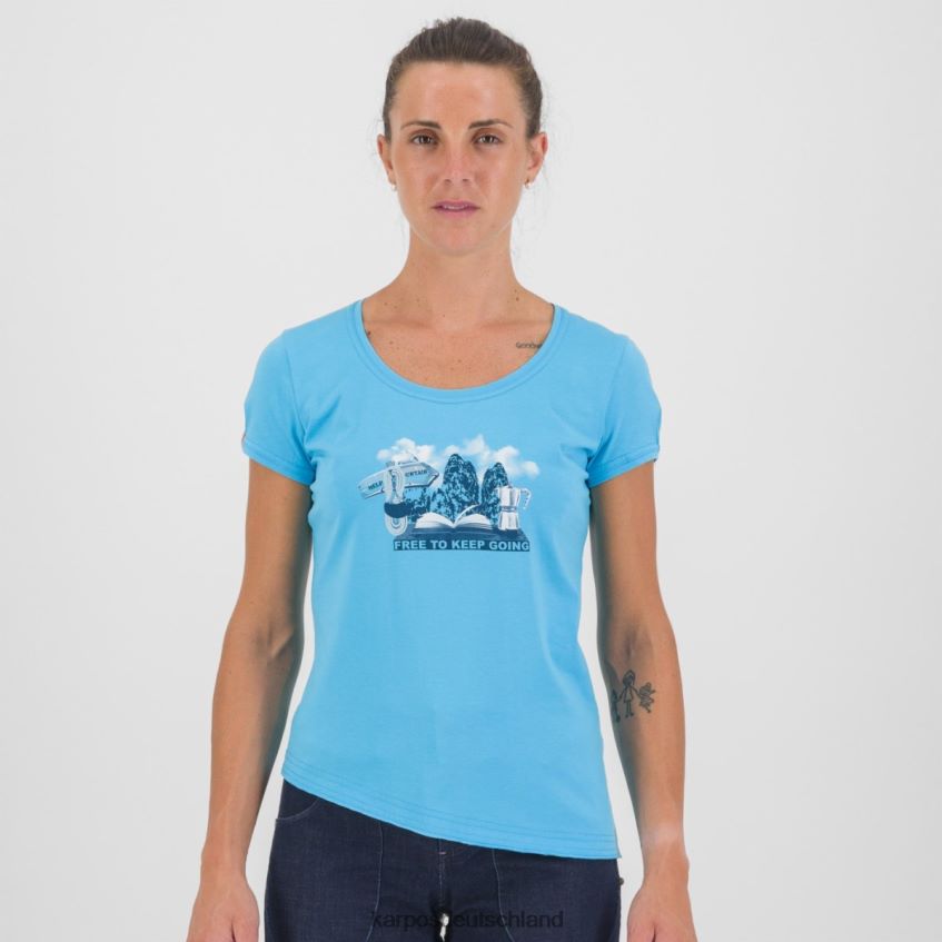 T-Shirt| de Karpos Frauen Anemone Evo W T-Shirt blaues Atoll ZV820Z1361