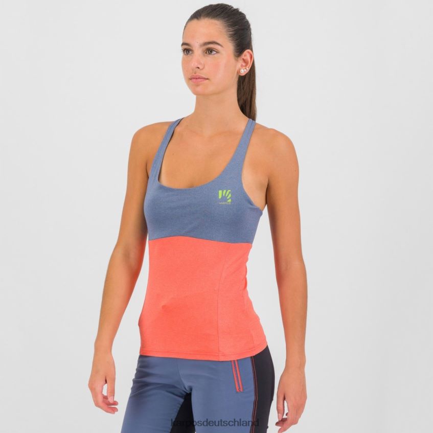 T-Shirt| de Karpos Frauen Bull Evo mit Oberteil Vintage-Indigo/heiße Koralle ZV820Z1327