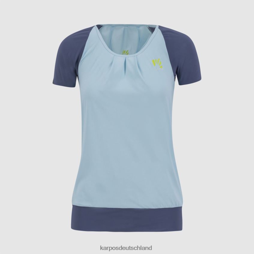 T-Shirt| de Karpos Frauen Cengia W T-Shirt Aquamarin/Vintage-Indigo ZV820Z1278