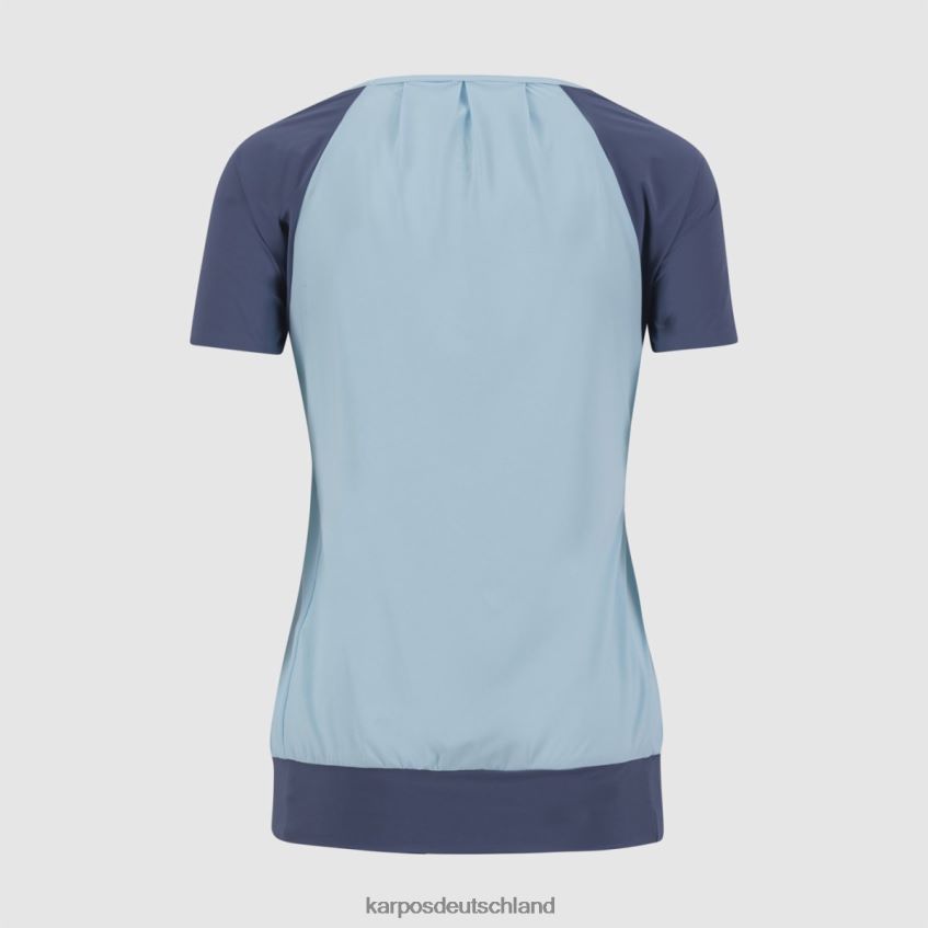 T-Shirt| de Karpos Frauen Cengia W T-Shirt Aquamarin/Vintage-Indigo ZV820Z1278