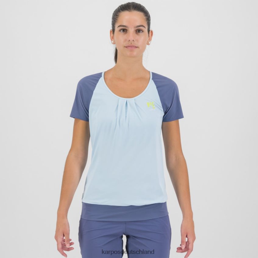T-Shirt| de Karpos Frauen Cengia W T-Shirt Aquamarin/Vintage-Indigo ZV820Z1278