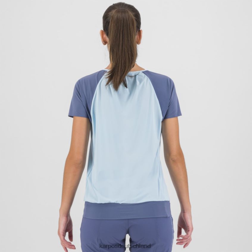 T-Shirt| de Karpos Frauen Cengia W T-Shirt Aquamarin/Vintage-Indigo ZV820Z1278