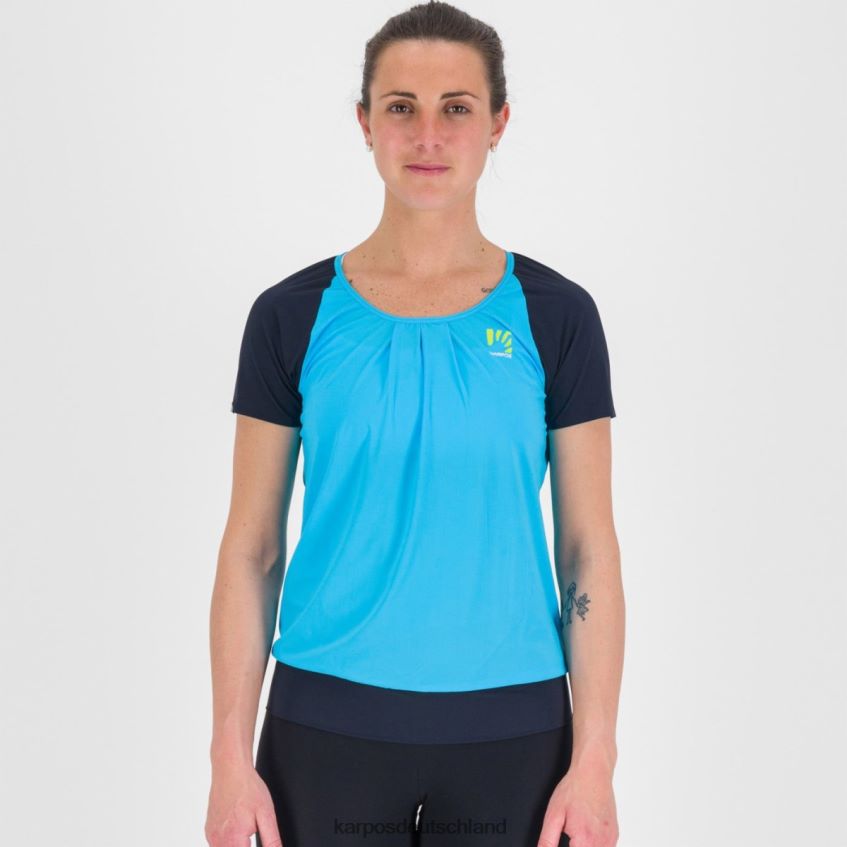 T-Shirt| de Karpos Frauen Cengia W T-Shirt Blaues Atoll/Sky Captain ZV820Z1279