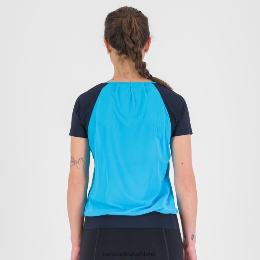 T-Shirt| de Karpos Frauen Cengia W T-Shirt Blaues Atoll/Sky Captain ZV820Z1279