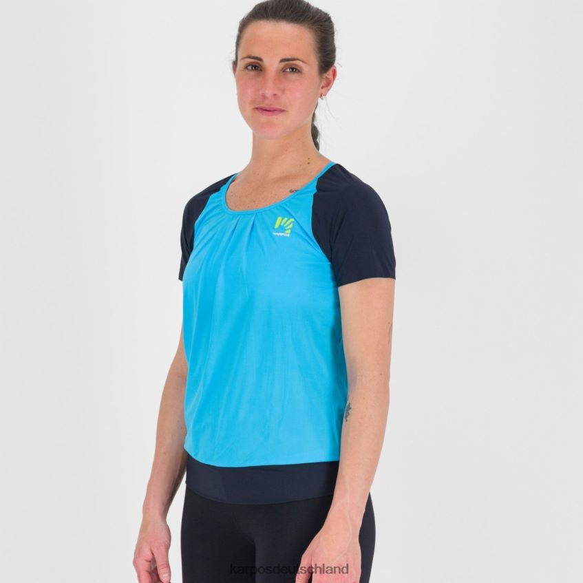 T-Shirt| de Karpos Frauen Cengia W T-Shirt Blaues Atoll/Sky Captain ZV820Z1279