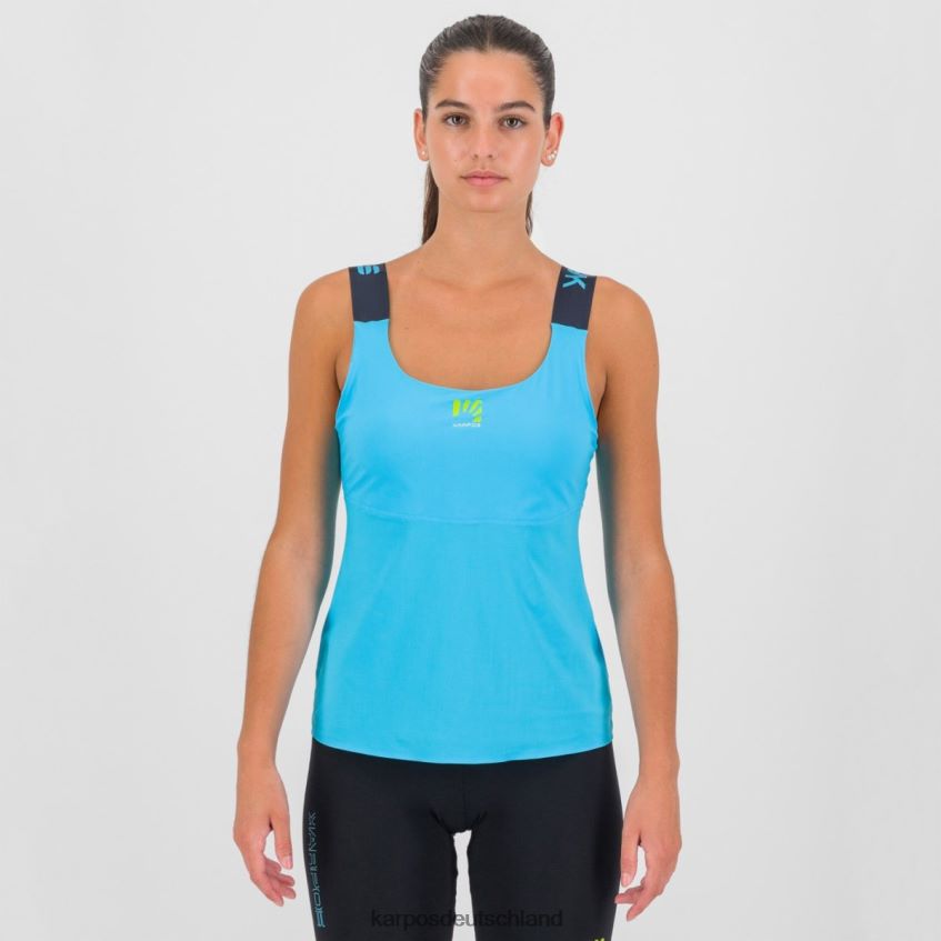 T-Shirt| de Karpos Frauen Cengia mit Tank Blaues Atoll/Sky Captain ZV820Z1302