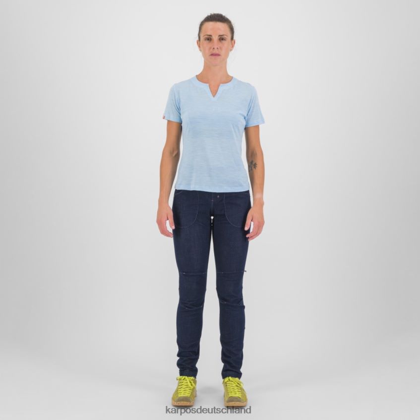 T-Shirt| de Karpos Frauen Coppolo Merino W T-Shirt Aquamarin ZV820Z1242