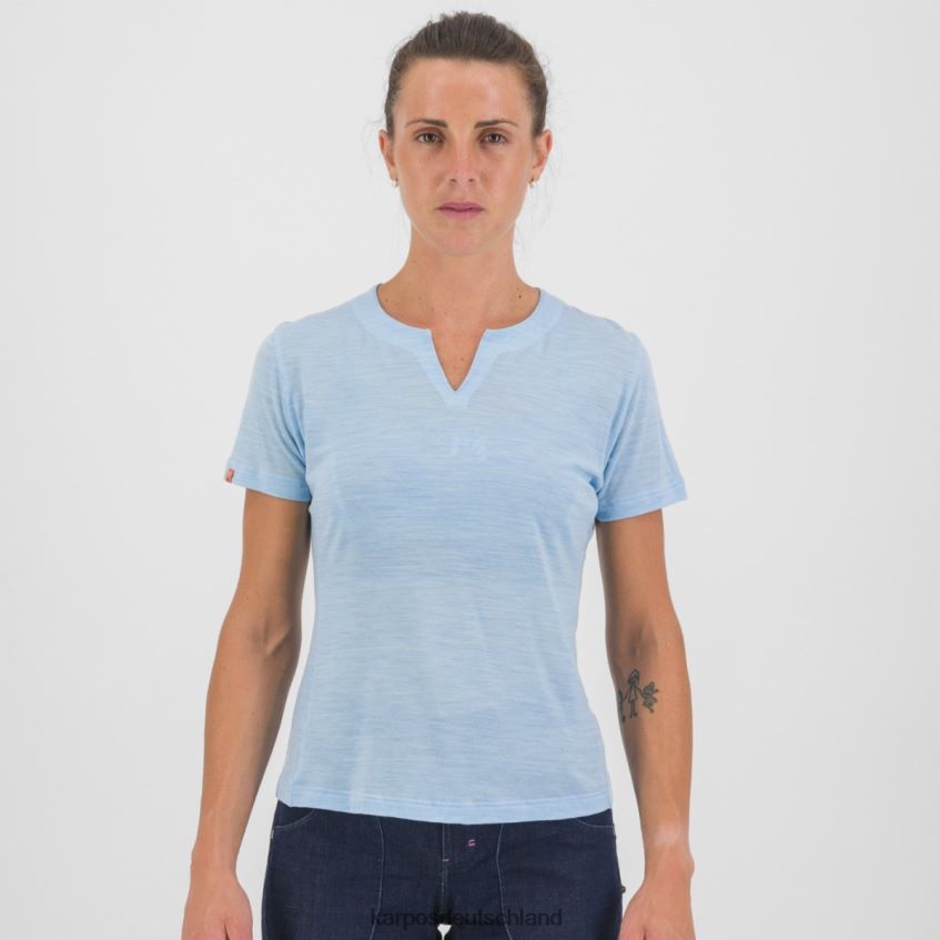 T-Shirt| de Karpos Frauen Coppolo Merino W T-Shirt Aquamarin ZV820Z1242