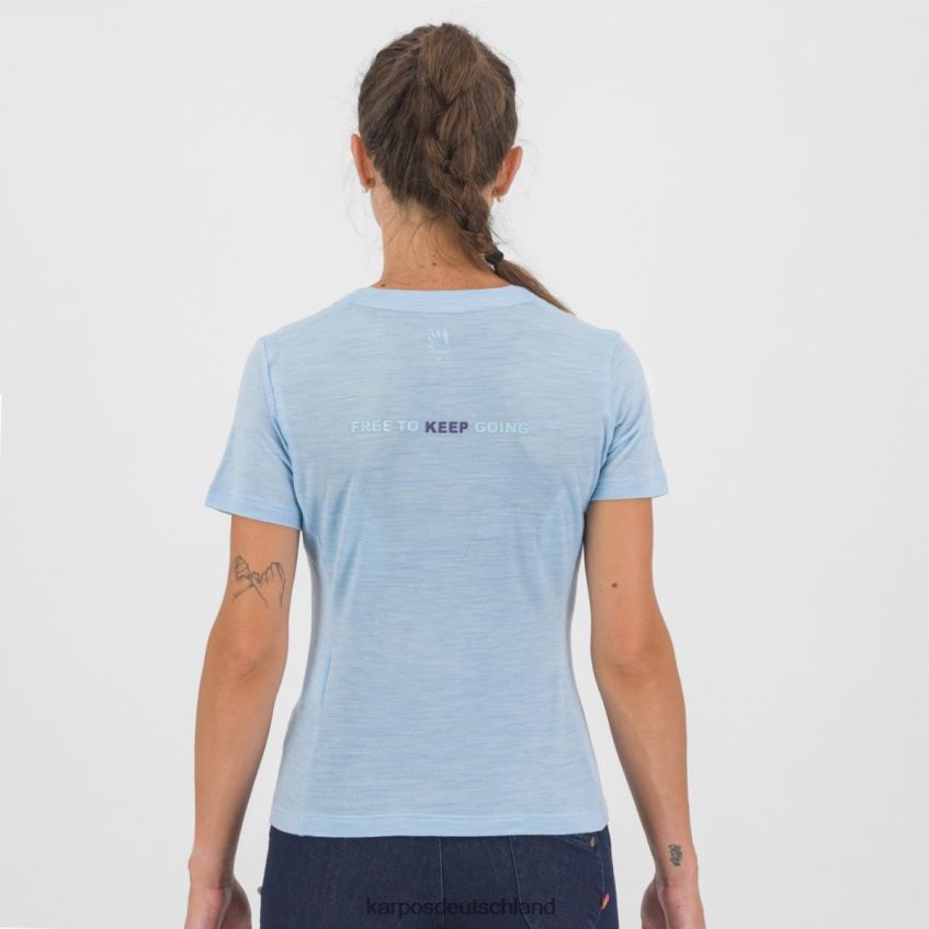 T-Shirt| de Karpos Frauen Coppolo Merino W T-Shirt Aquamarin ZV820Z1242