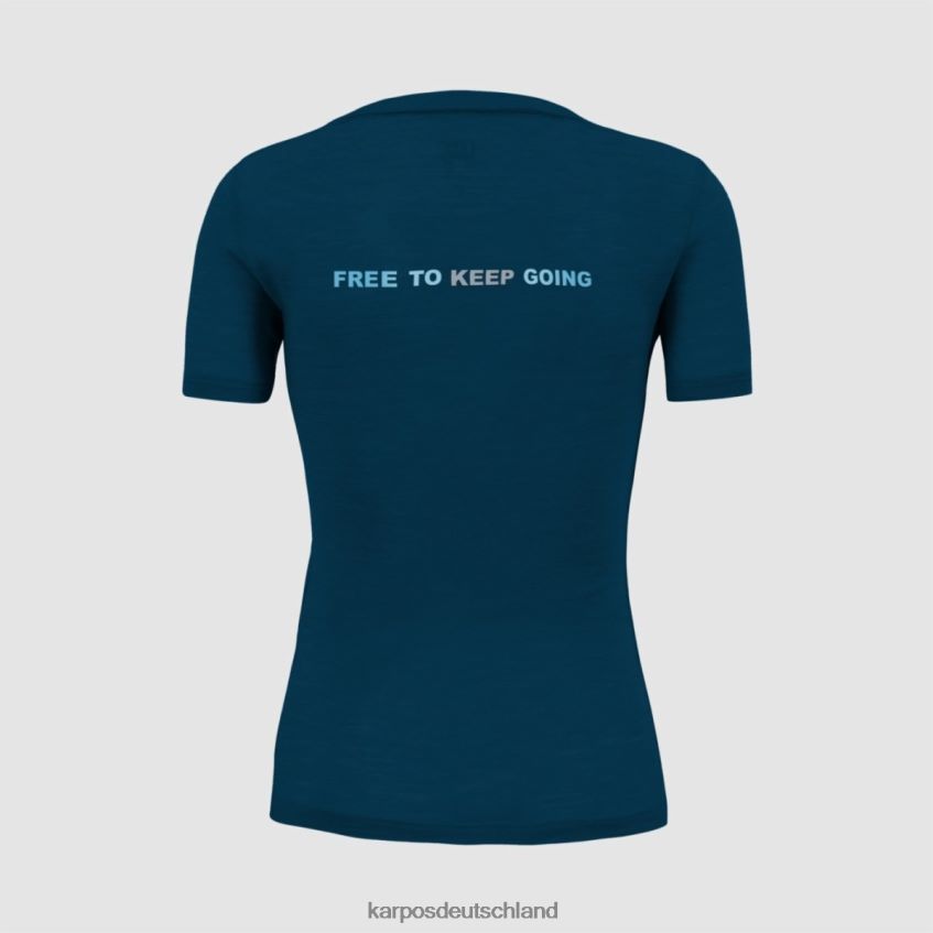 T-Shirt| de Karpos Frauen Coppolo Merino W T-Shirt Gibraltar-Meer ZV820Z1241