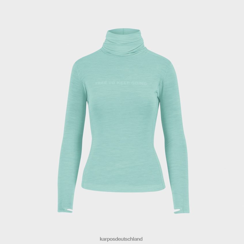 T-Shirt| de Karpos Frauen Easyfrizz Merino w Jersey ls Aqua-Himmel ZV820Z1232
