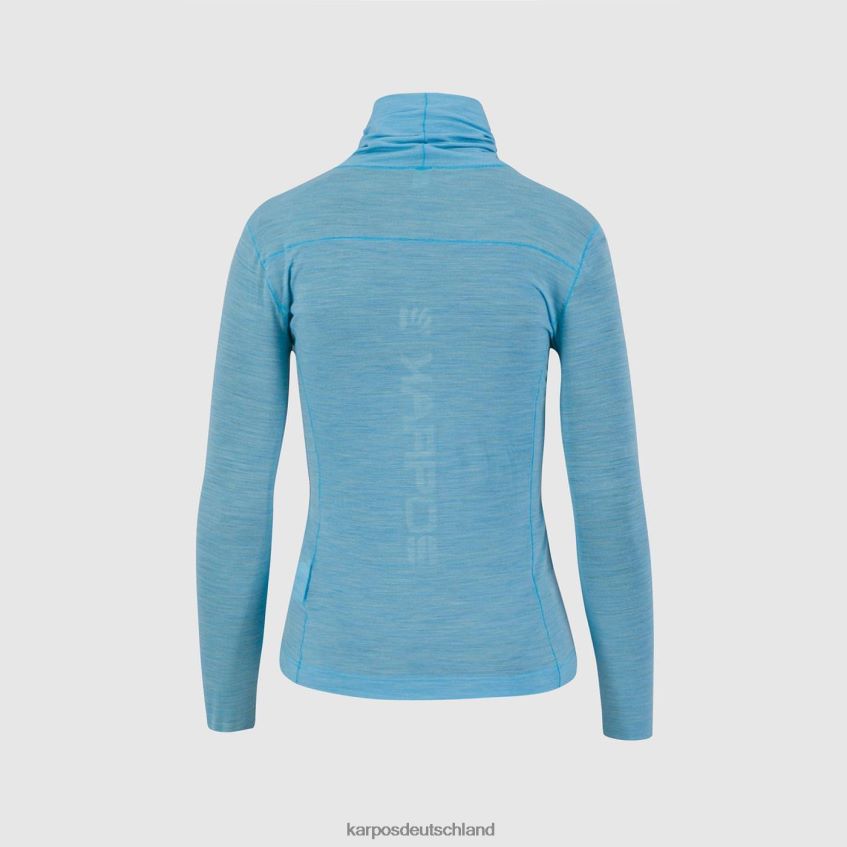 T-Shirt| de Karpos Frauen Easyfrizz Merino w Jersey ls blaues Atoll ZV820Z1233