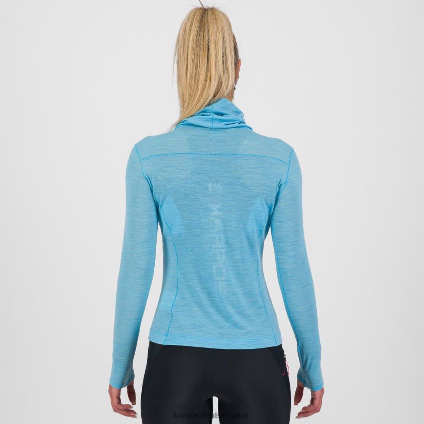 T-Shirt| de Karpos Frauen Easyfrizz Merino w Jersey ls blaues Atoll ZV820Z1233