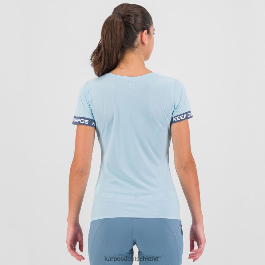 T-Shirt| de Karpos Frauen Easyfrizz W T-Shirt Aquamarin/Vintage-Indigo ZV820Z1274