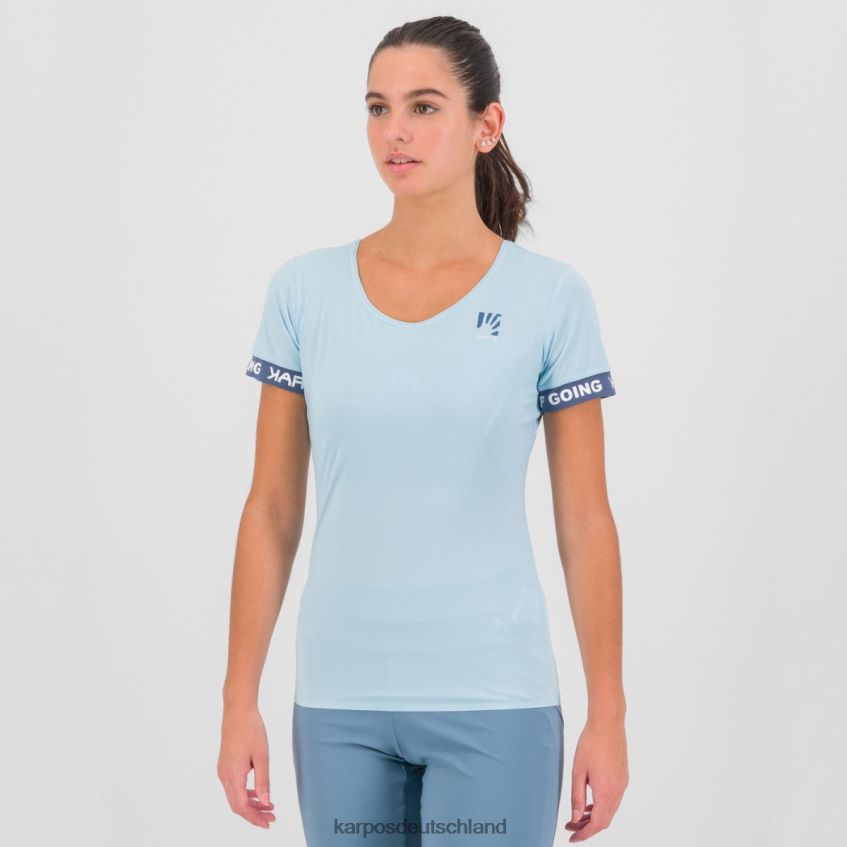 T-Shirt| de Karpos Frauen Easyfrizz W T-Shirt Aquamarin/Vintage-Indigo ZV820Z1274
