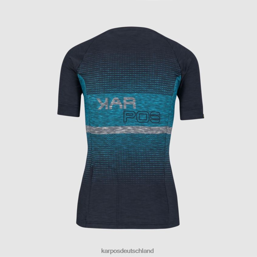 T-Shirt| de Karpos Frauen Elan mit T-Shirt Sky Captain/Blue Atoll ZV820Z1250