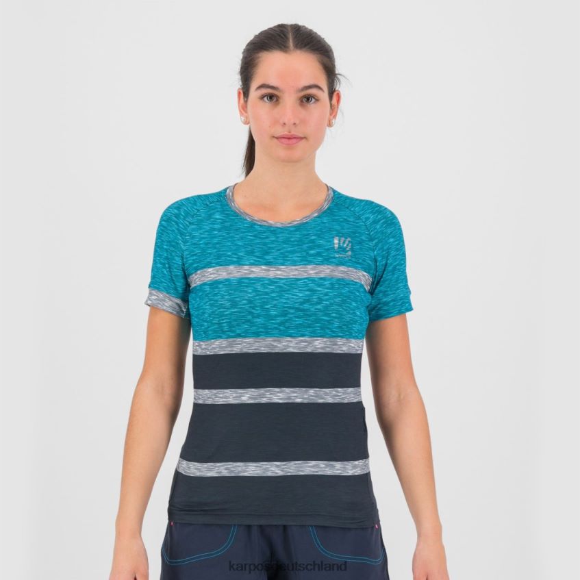 T-Shirt| de Karpos Frauen Elan mit T-Shirt Sky Captain/Blue Atoll ZV820Z1251