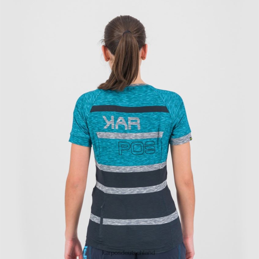 T-Shirt| de Karpos Frauen Elan mit T-Shirt Sky Captain/Blue Atoll ZV820Z1251