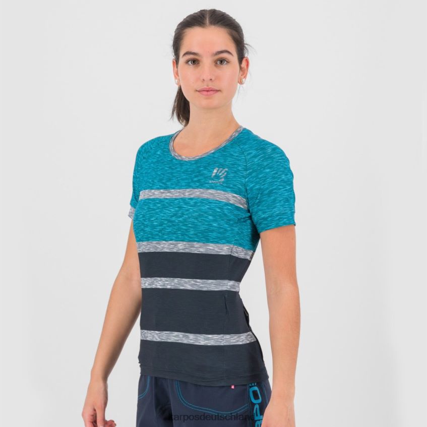 T-Shirt| de Karpos Frauen Elan mit T-Shirt Sky Captain/Blue Atoll ZV820Z1251