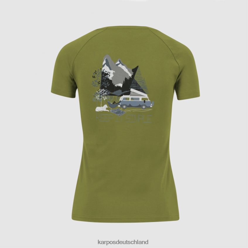 T-Shirt| de Karpos Frauen Genzianella mit T-Shirt Guacamole ZV820Z1368