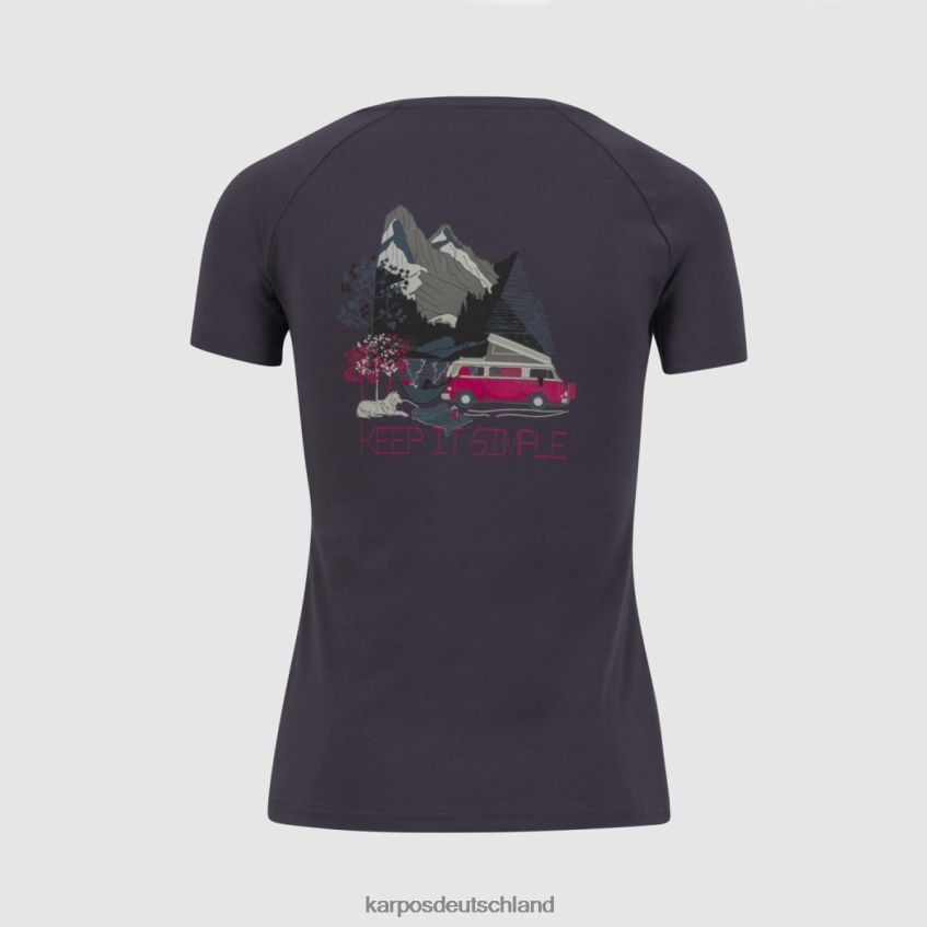 T-Shirt| de Karpos Frauen Genzianella mit T-Shirt Ombre-Blau ZV820Z1367