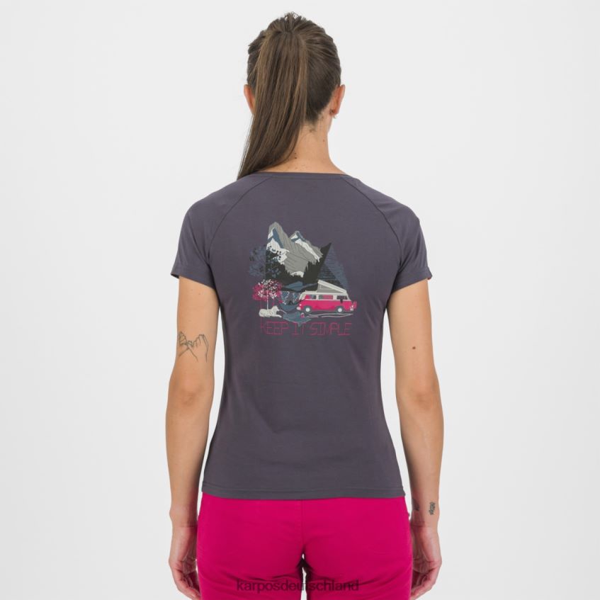 T-Shirt| de Karpos Frauen Genzianella mit T-Shirt Ombre-Blau ZV820Z1367