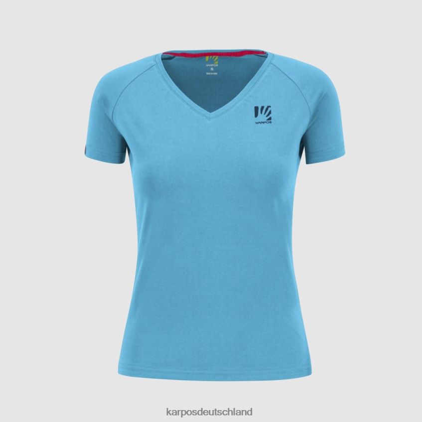 T-Shirt| de Karpos Frauen Genzianella mit T-Shirt blaues Atoll ZV820Z1369