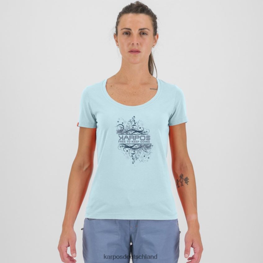 T-Shirt| de Karpos Frauen Krokus mit T-Shirt Aquamarin ZV820Z1332