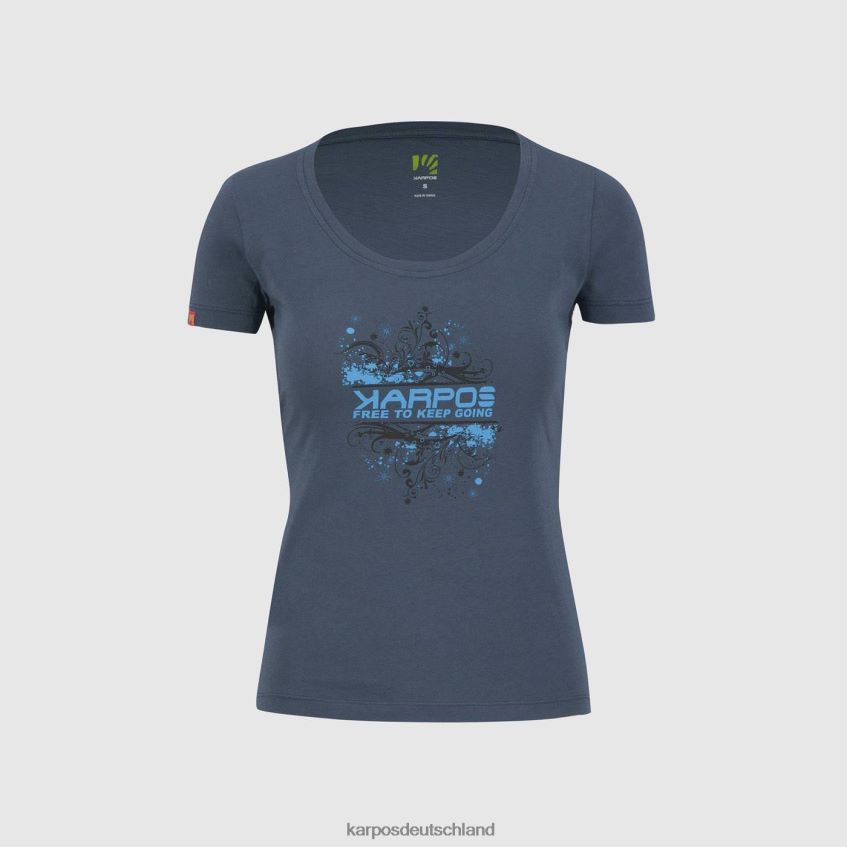 T-Shirt| de Karpos Frauen Krokus mit T-Shirt Mitternacht ZV820Z1334