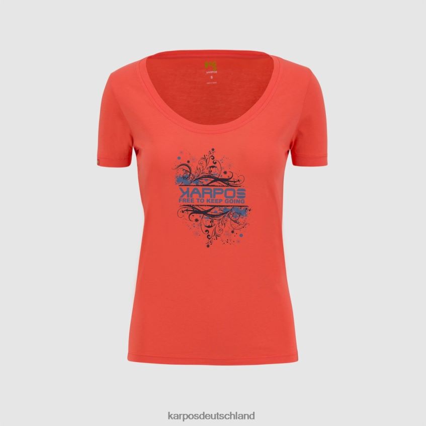 T-Shirt| de Karpos Frauen Krokus mit T-Shirt heiße Koralle ZV820Z1333