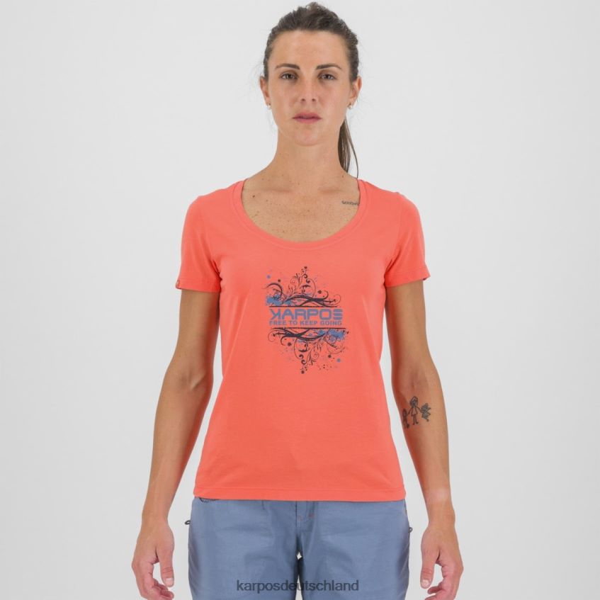 T-Shirt| de Karpos Frauen Krokus mit T-Shirt heiße Koralle ZV820Z1333