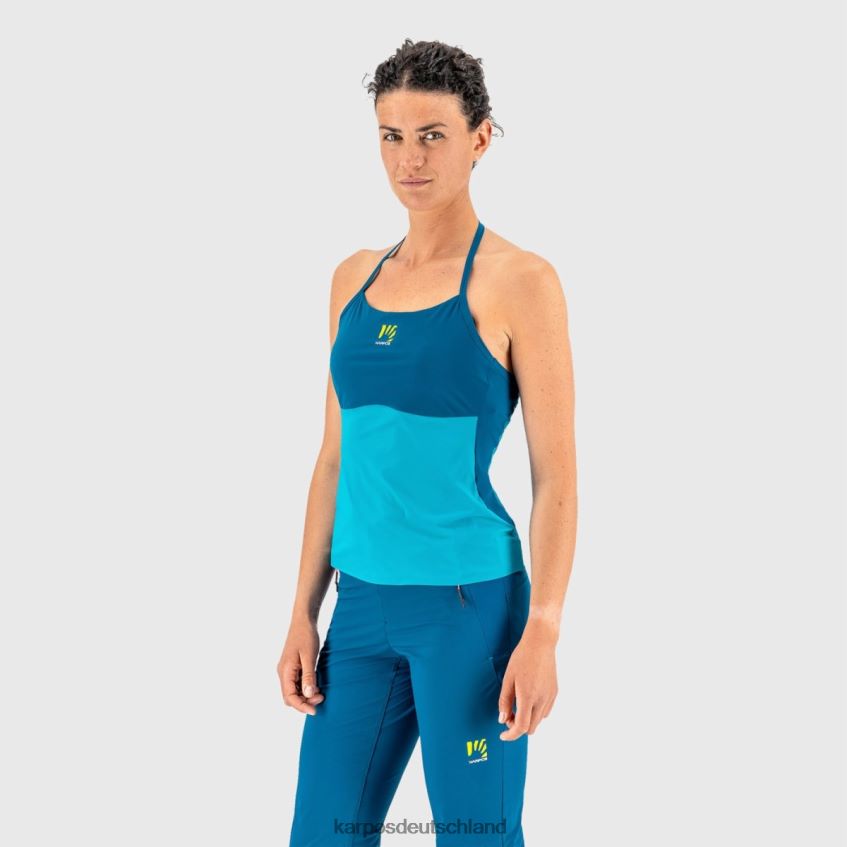 T-Shirt| de Karpos Frauen Lässiges Sun-W-Top Bluebird/marokkanisches Blau ZV820Z1339