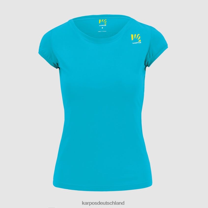 T-Shirt| de Karpos Frauen Lässiges W-Trikot blaues Atoll ZV820Z1294