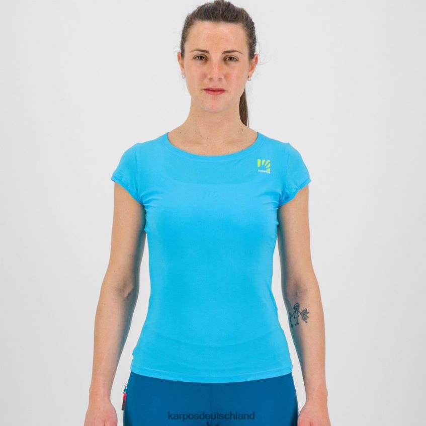 T-Shirt| de Karpos Frauen Lässiges W-Trikot blaues Atoll ZV820Z1294