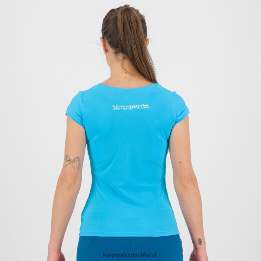 T-Shirt| de Karpos Frauen Lässiges W-Trikot blaues Atoll ZV820Z1294