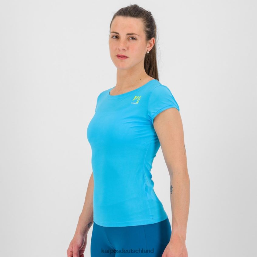 T-Shirt| de Karpos Frauen Lässiges W-Trikot blaues Atoll ZV820Z1294