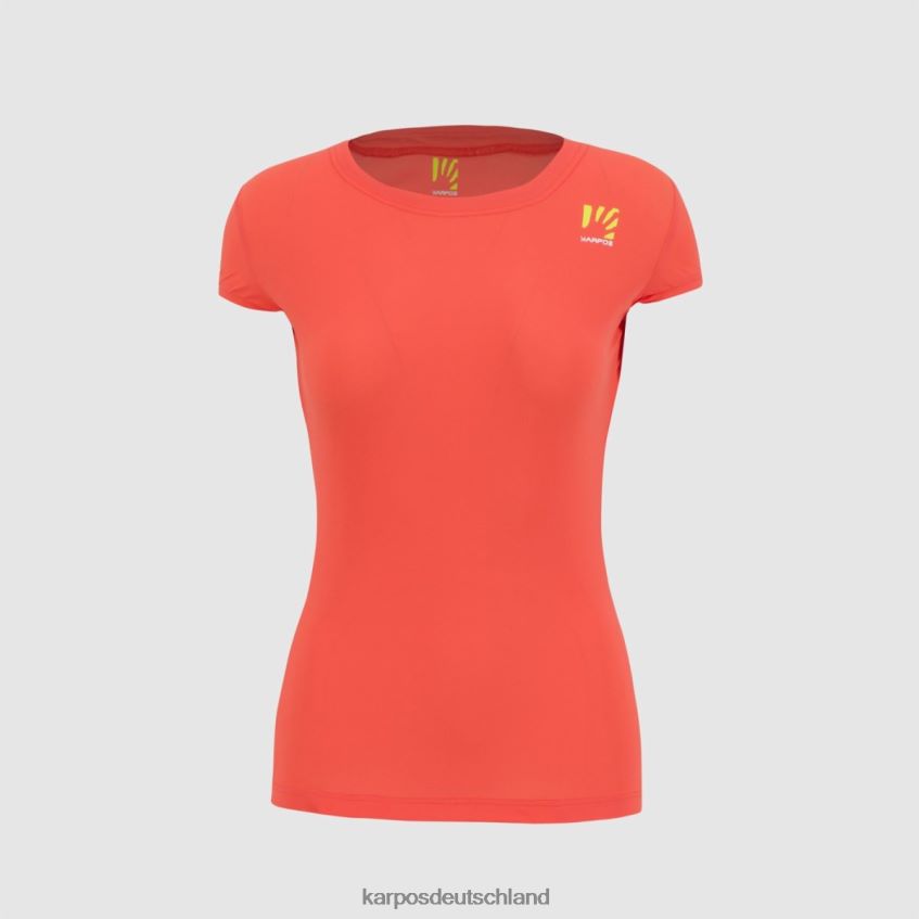 T-Shirt| de Karpos Frauen Lässiges W-Trikot heiße Koralle ZV820Z1295