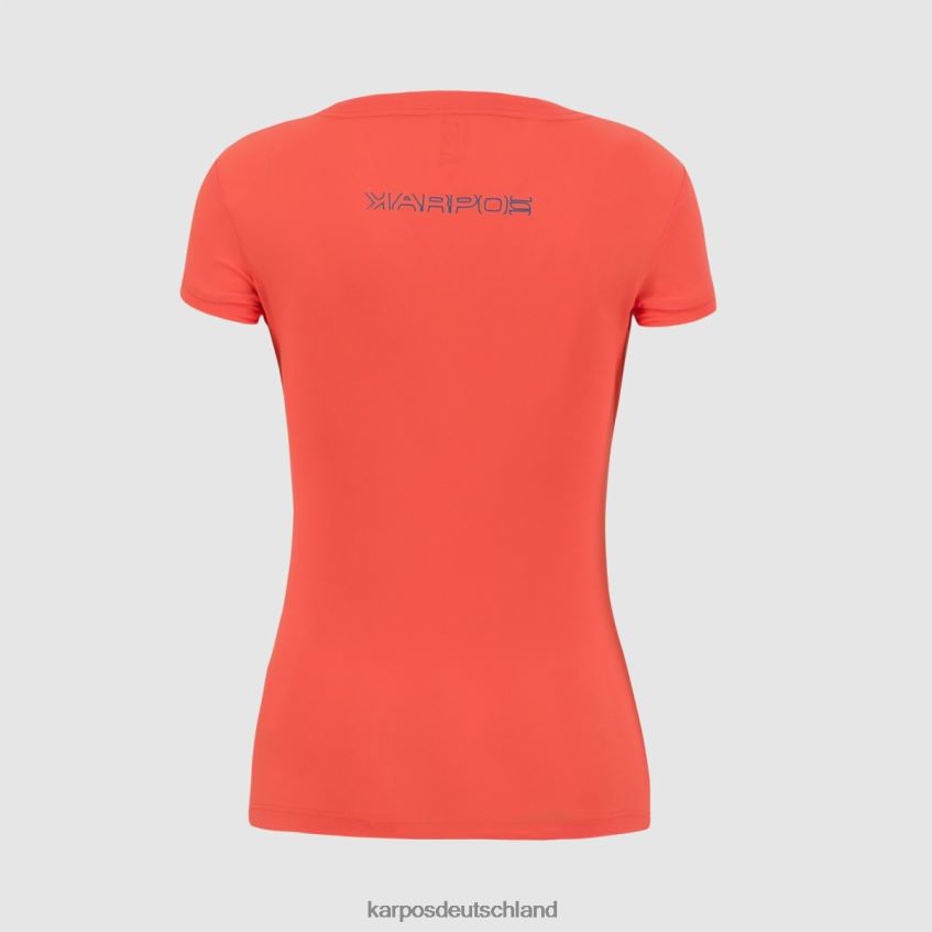 T-Shirt| de Karpos Frauen Lässiges W-Trikot heiße Koralle ZV820Z1295