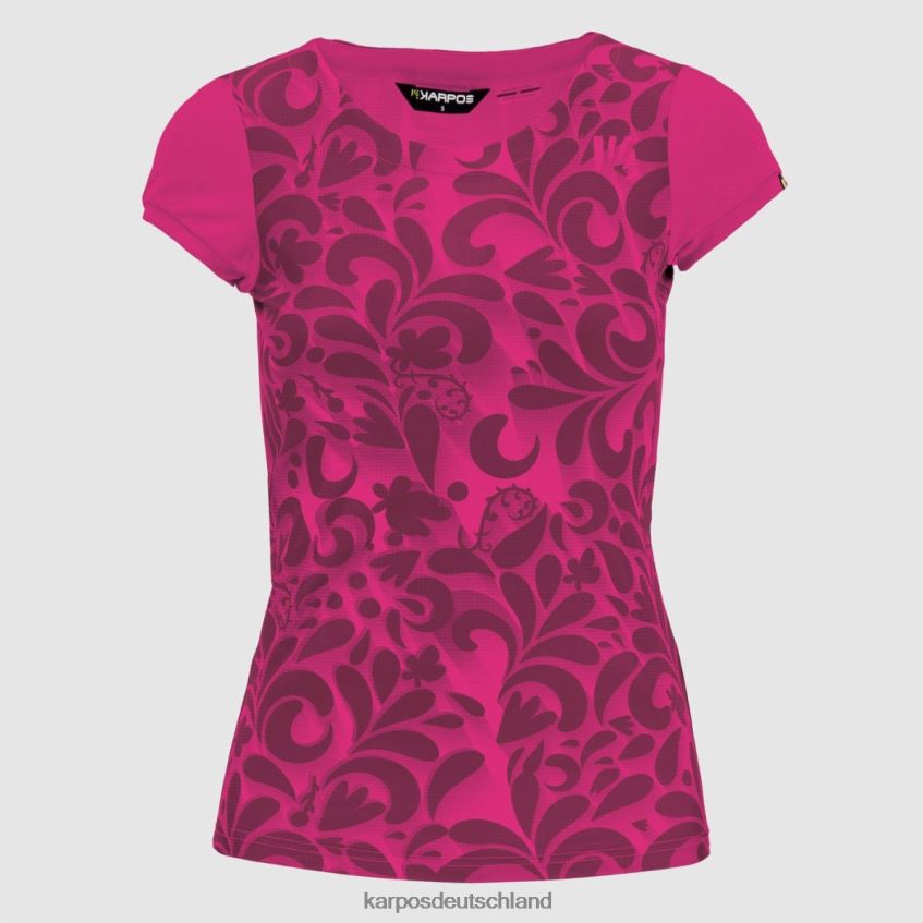 T-Shirt| de Karpos Frauen Loma-Print mit Jersey Kabarett/Weiß ZV820Z1309