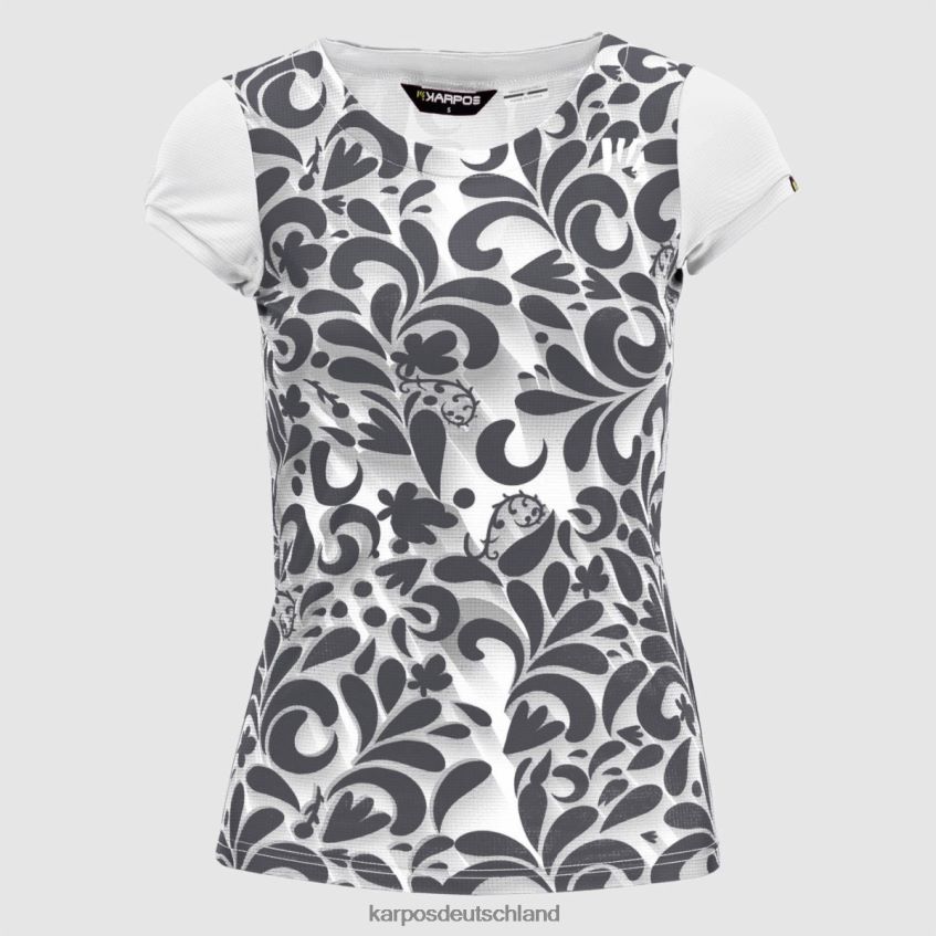T-Shirt| de Karpos Frauen Loma-Print mit Jersey weiß/ombre blau ZV820Z1308