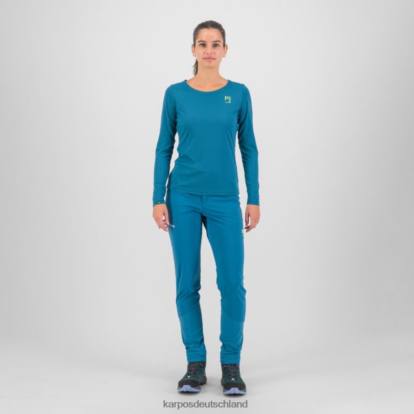 T-Shirt| de Karpos Frauen Loma mit Jersey ls Korsar/Adriablau/Zitronenblau ZV820Z1311