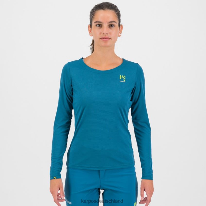 T-Shirt| de Karpos Frauen Loma mit Jersey ls Korsar/Adriablau/Zitronenblau ZV820Z1311