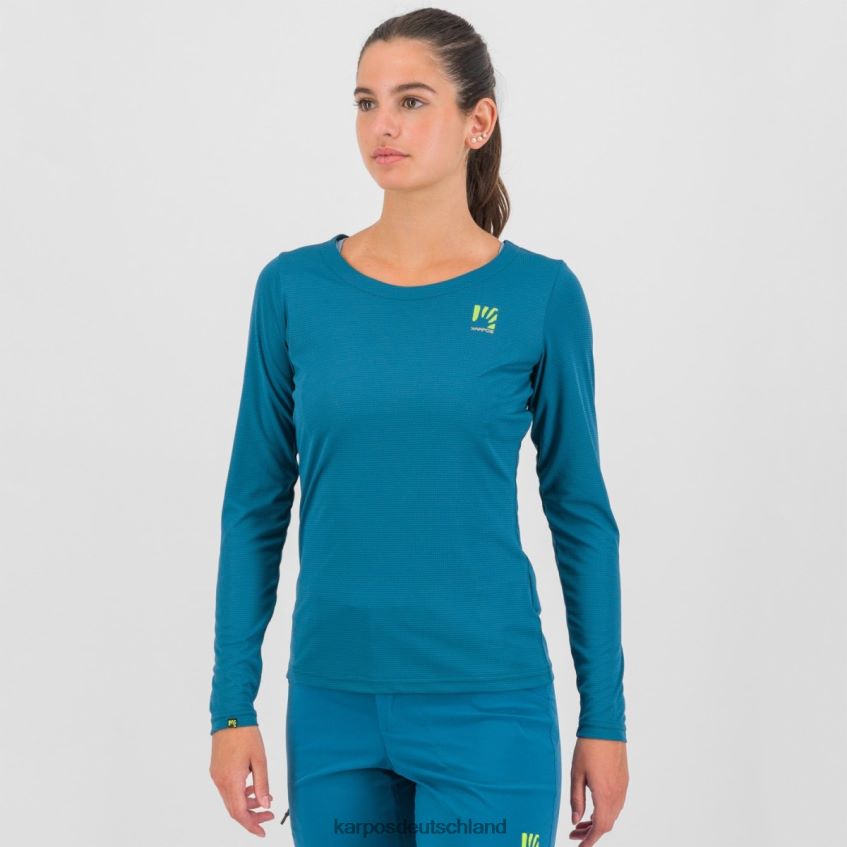 T-Shirt| de Karpos Frauen Loma mit Jersey ls Korsar/Adriablau/Zitronenblau ZV820Z1311