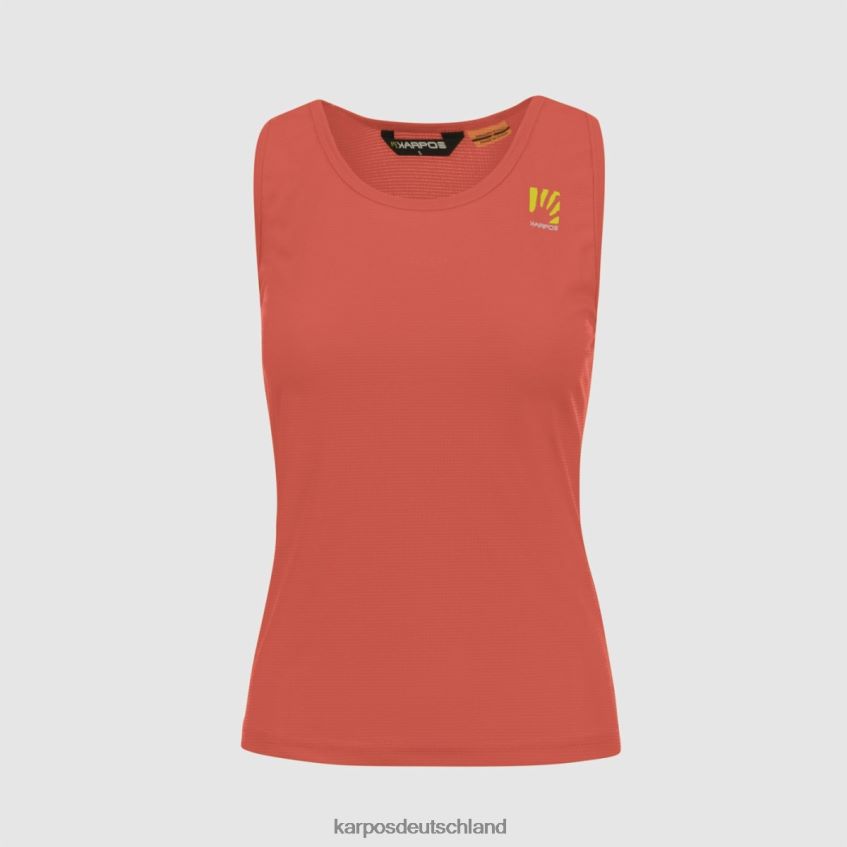 T-Shirt| de Karpos Frauen Loma mit Oberteil Heiße Koralle/Vintage-Indigo/Wolke ZV820Z1382